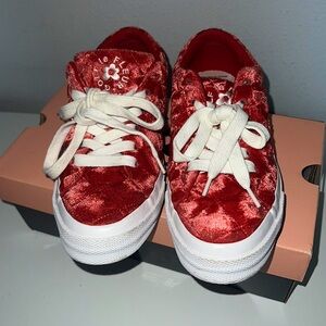 Golf le fleur x one star quilted velvet cherry